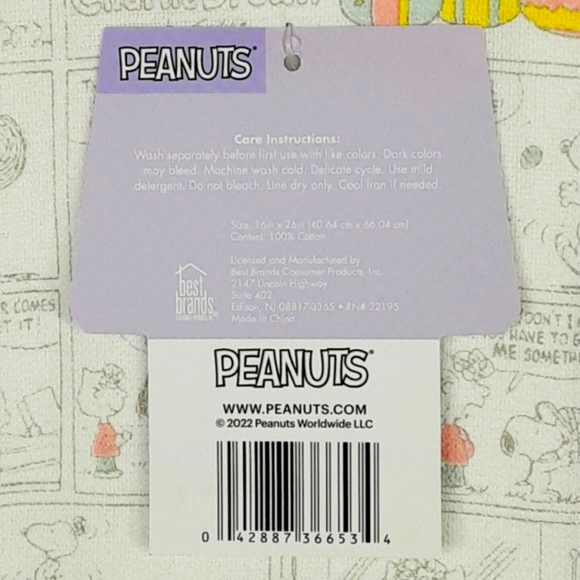 Peanuts Easter Pastel Comics Pack of 2 Kitchen Towels NWT - Picture 5 of 5